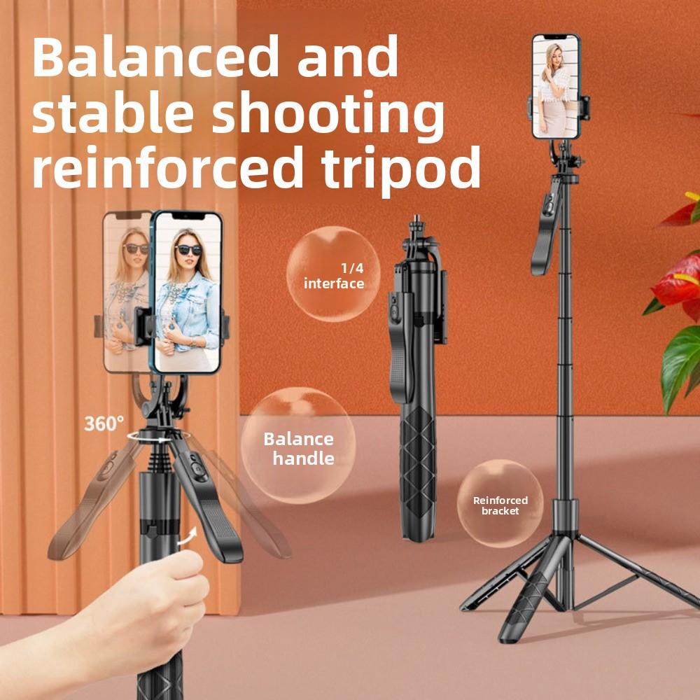 Portable Handheld Telescopic Selfie Stick 1.53m Selfie Stick Tripod  Live Broadcast