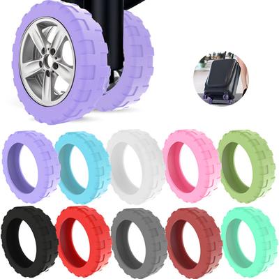 8 Stück/Set Kofferteile Achsen Reisegepäck Rollen Schuhe mit Geräuschreduzierung Radverschleiß reduzieren Koffer Räder Schutzabdeckungen zmt