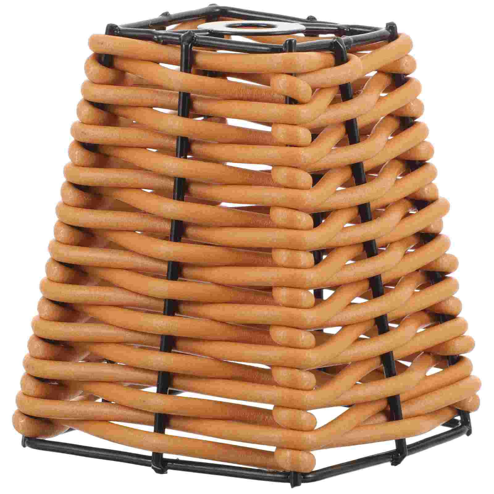 

Lampshade for Table Replacement Woven Shades Vintage Pendant Restaurant Protector Metal Rattan Light