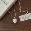 Fashion Silver Color Geometric Pinecone Pendant Adjustable Long Chain Necklace for Women Dainty Daily Wear Luxury Jewelry Gift