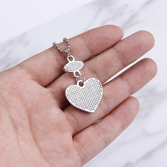 3 Pcs Women Necklace Stylish Heart Shape Alloy Girlfriend Wife Chain Necklace for Party