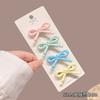 Korean Print Bow Hair Clip Clamp Children Simple Bowknot Barrettes Hairpins For Girls Side Clip Baby Cute Hair Acccessories