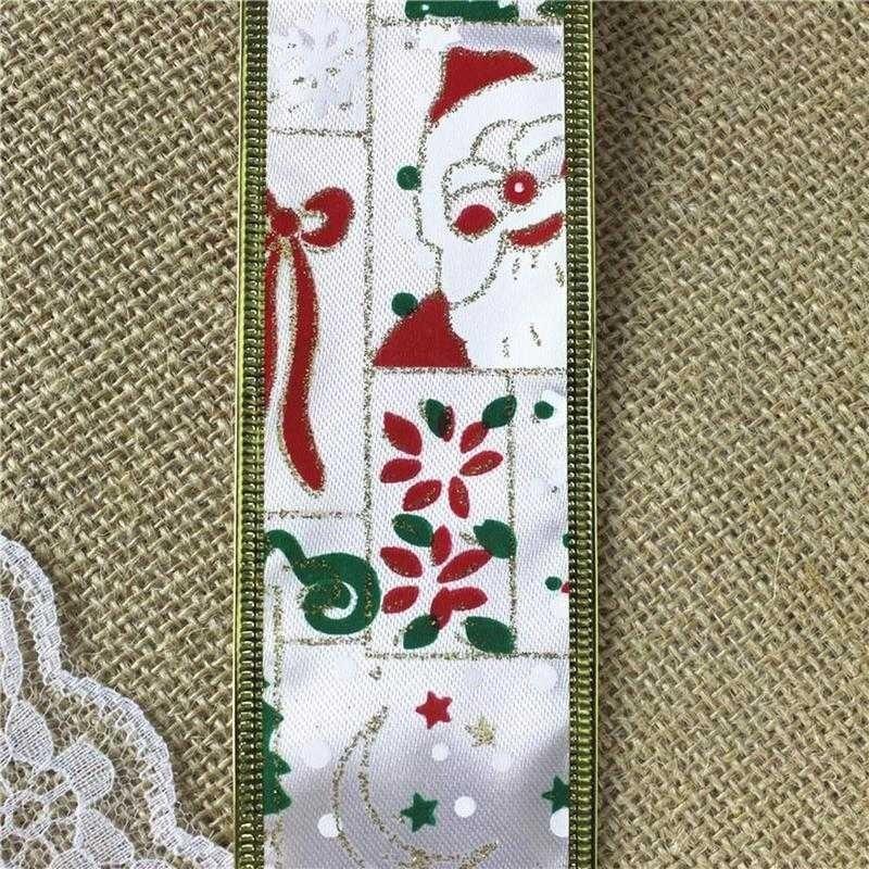 1 PC Silk Candy Package Ribbon 2M Snowman Snowflake Christmas Ribbon DIY Bow Knot Ribbon