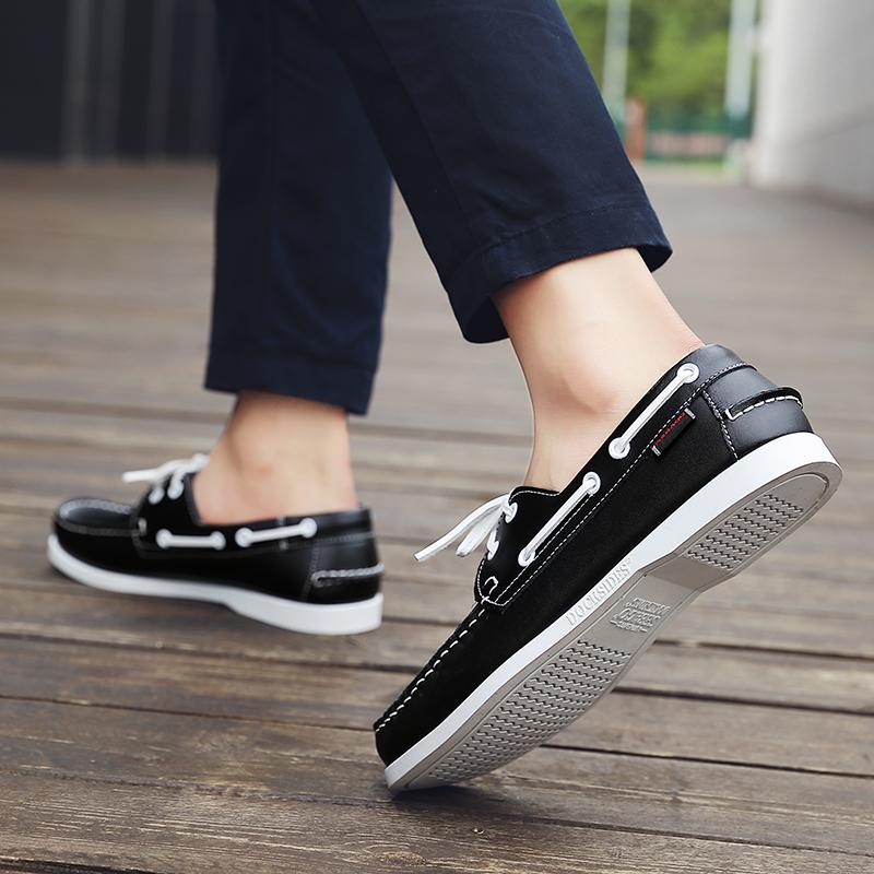 Casual Loafers Shoes Outdoor Leather Sneakers Shoes Classic Mens Leather Summer Trendy Designer Loafers Versatile Commute Shoes