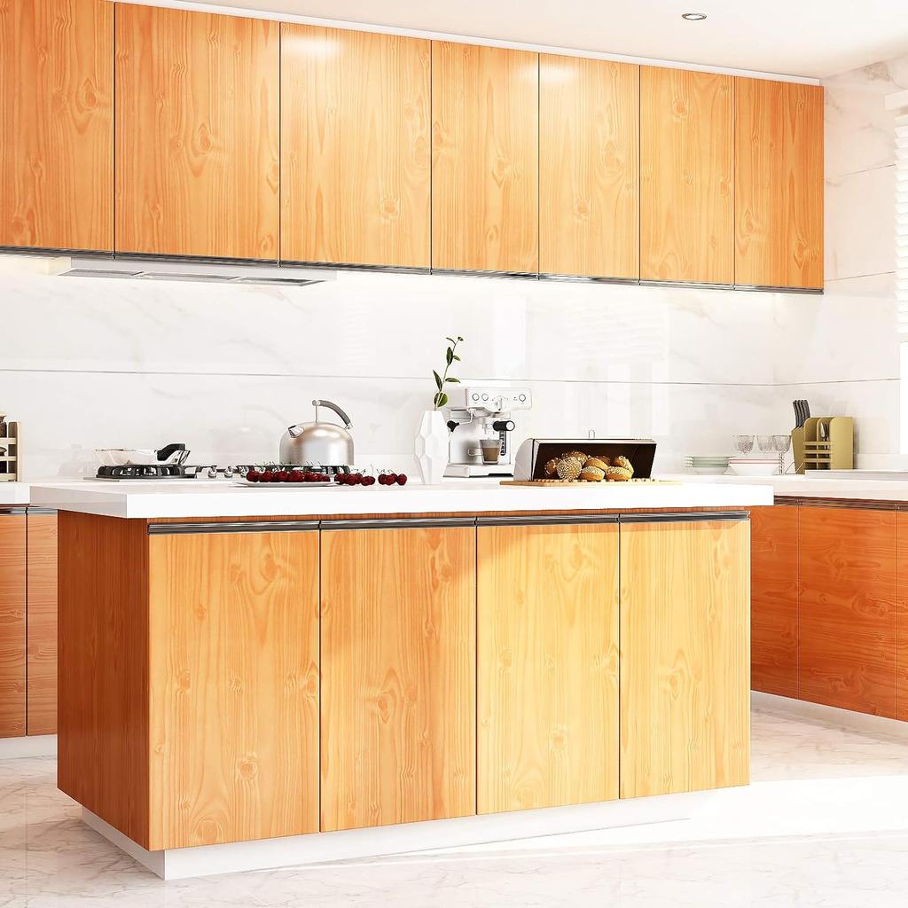 55cm Width Wood Grain PVC Wallpaper for Door Wardrobe Cupboard Table Furniture Waterproof Self Adhesive Stickers Home Decor Film