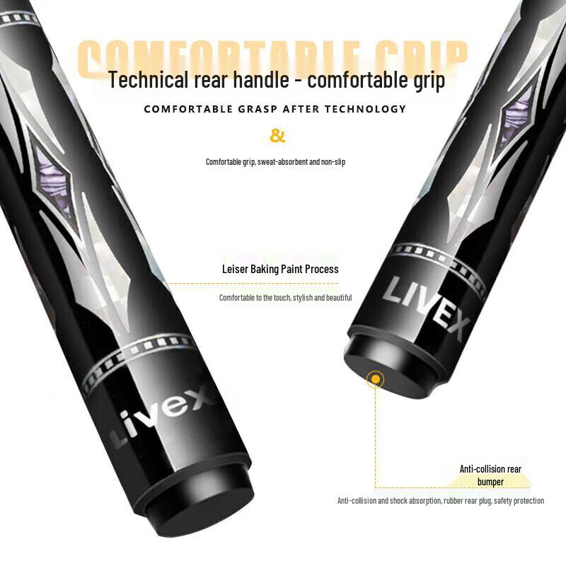 LIVEX Carbon Fiber Multi-Game Pool Cue with Case
