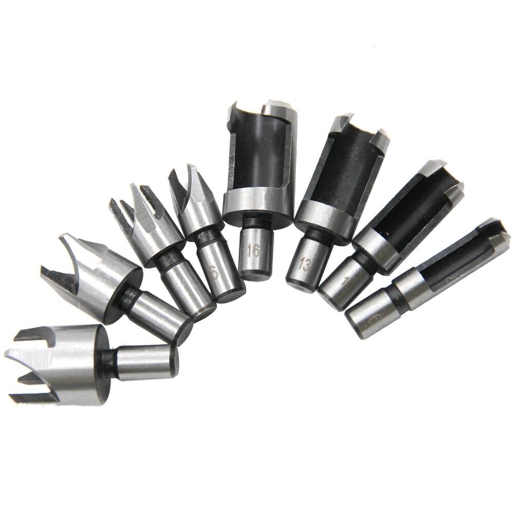 8pc Cylinder Type Wooden Plug Drill Woodwork Hole Opener Claw Type Drill Bit Hole Expand Electric Tool Accessories Hole Open Set