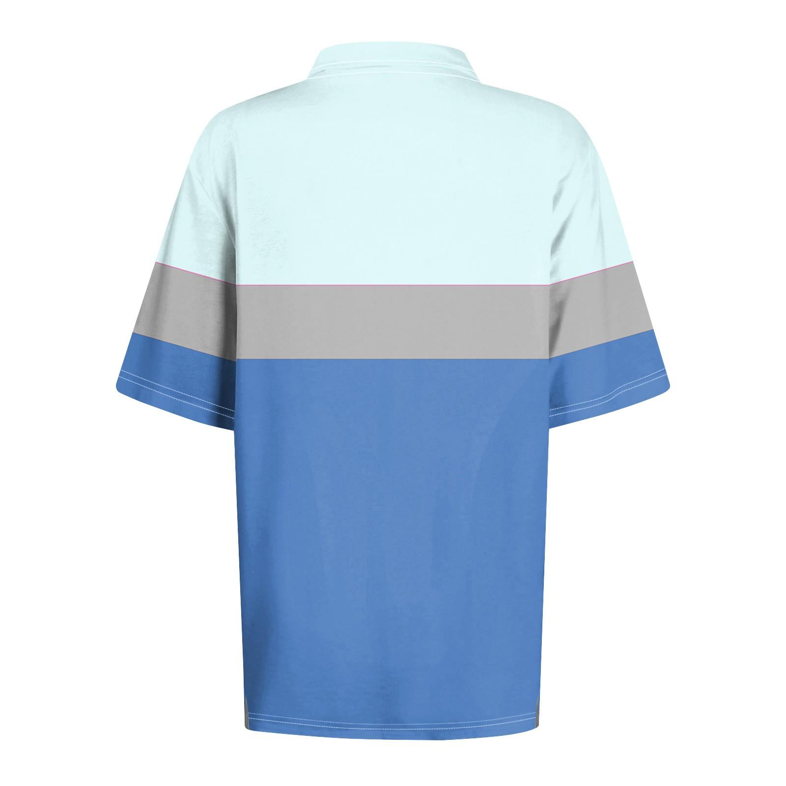 Женская модная повседневная рубашка с отворотом и коротким рукавом с принтом — фото 5