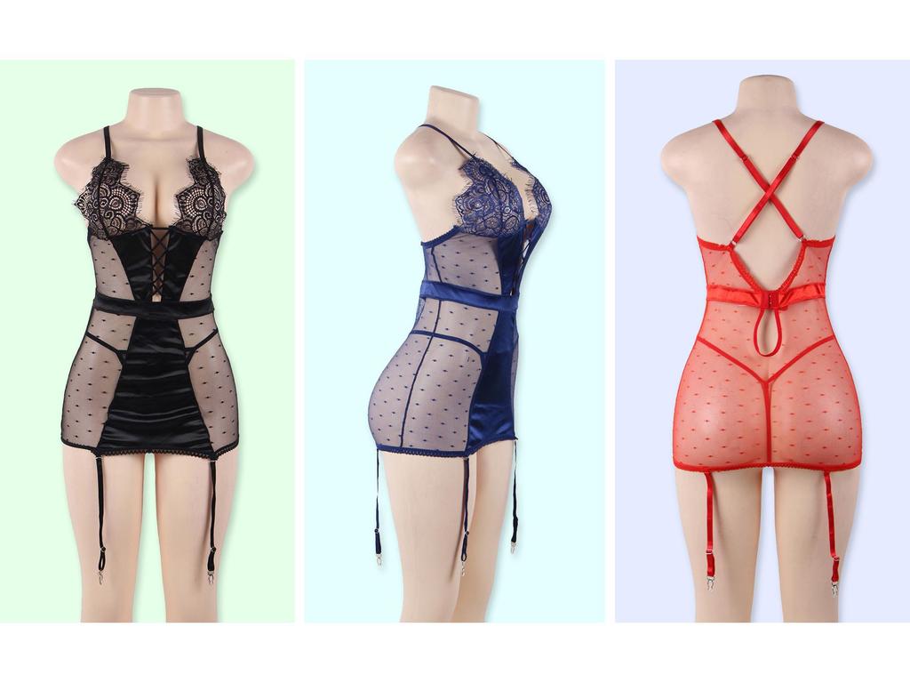 Lace Nightgown Suspender Lingerie - European & American Style Pajamas