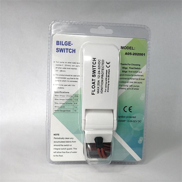 Compact Marine Bilge Pump Float Switch for Water Level Control