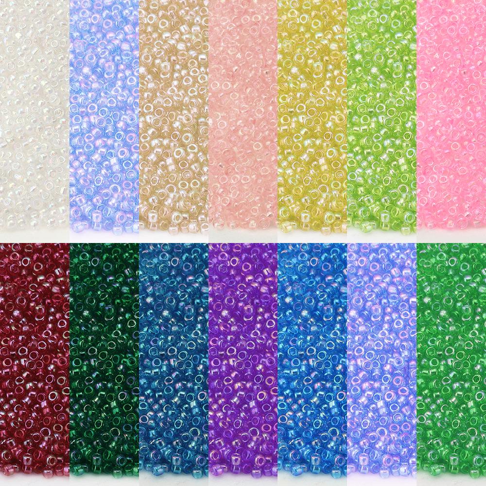 2mm Transparent Iridescent AB Glass Seed Beads for DIY Bracelets
