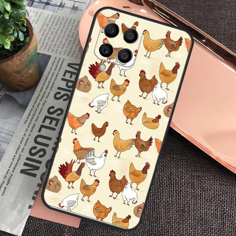 Cartoon Chicken Rooster Case For Samsung Galaxy M20 M15 M55 M31s M51 M21 M11 M13 M33 M53 M52 M32 M12 M14 M34 M54