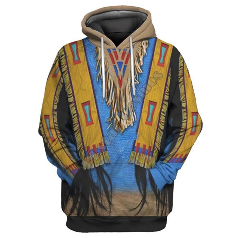 Men's Sweatshirt Comfortable and Versatile 3D Tattoo Printed Long-sleeved Hoodie
