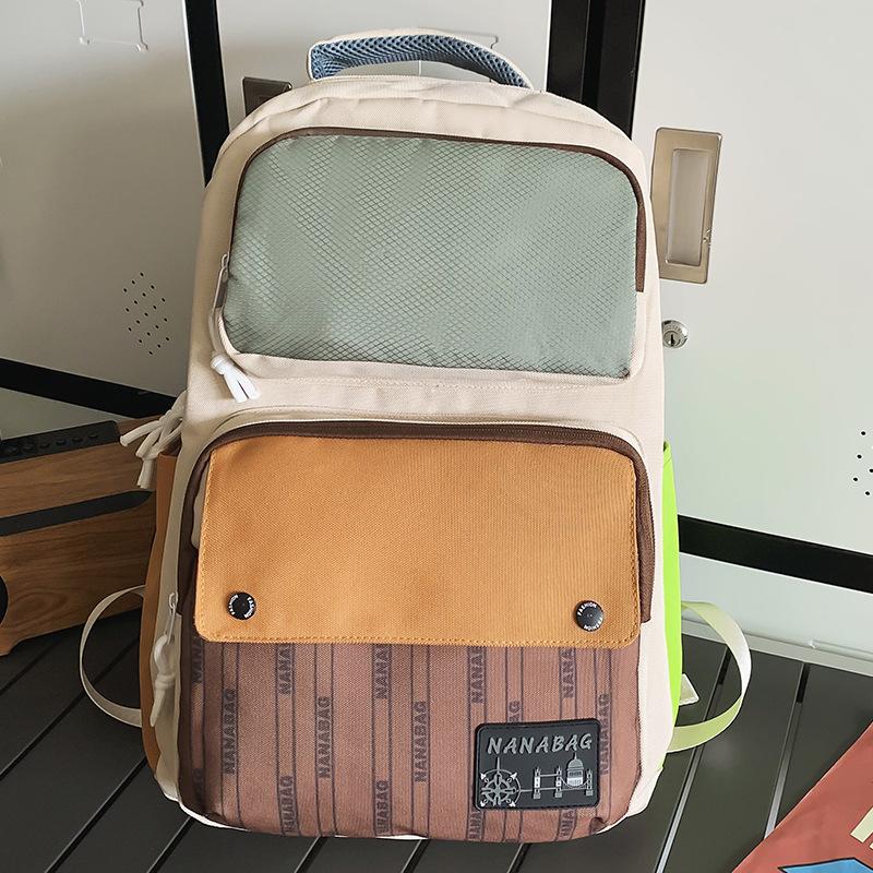 Rucsac Școlar Primar pentru Fete în Culori Contrastante cu Capacitate Mare Rucsac pentru Elevi de Școală Gimnazială și Liceu pentru Băieți