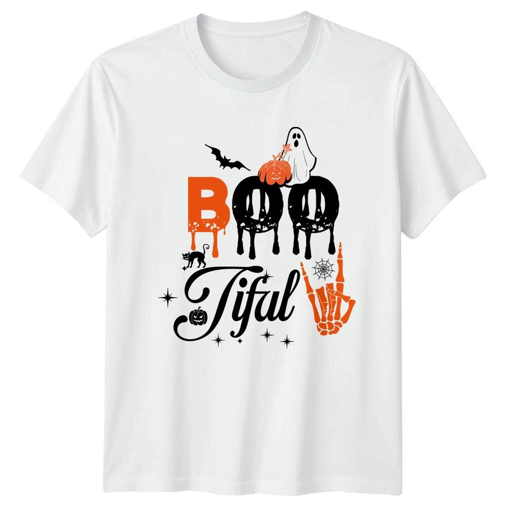 Boo Tiful Unisexs TShirt Spooky Aesthetic Halloween Halloween Gift For Her S