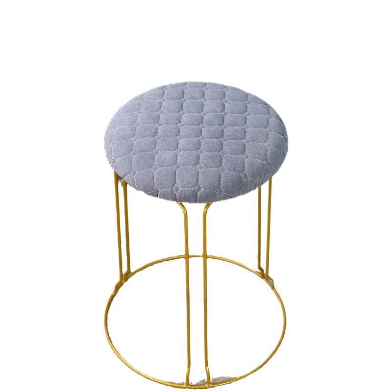 1PC Beschermhoes Antislip Effen Kleur Afneembaar Ronde Vorm Verdikt Stoelkussenhoes Minimalistische Stijl Krukhoes