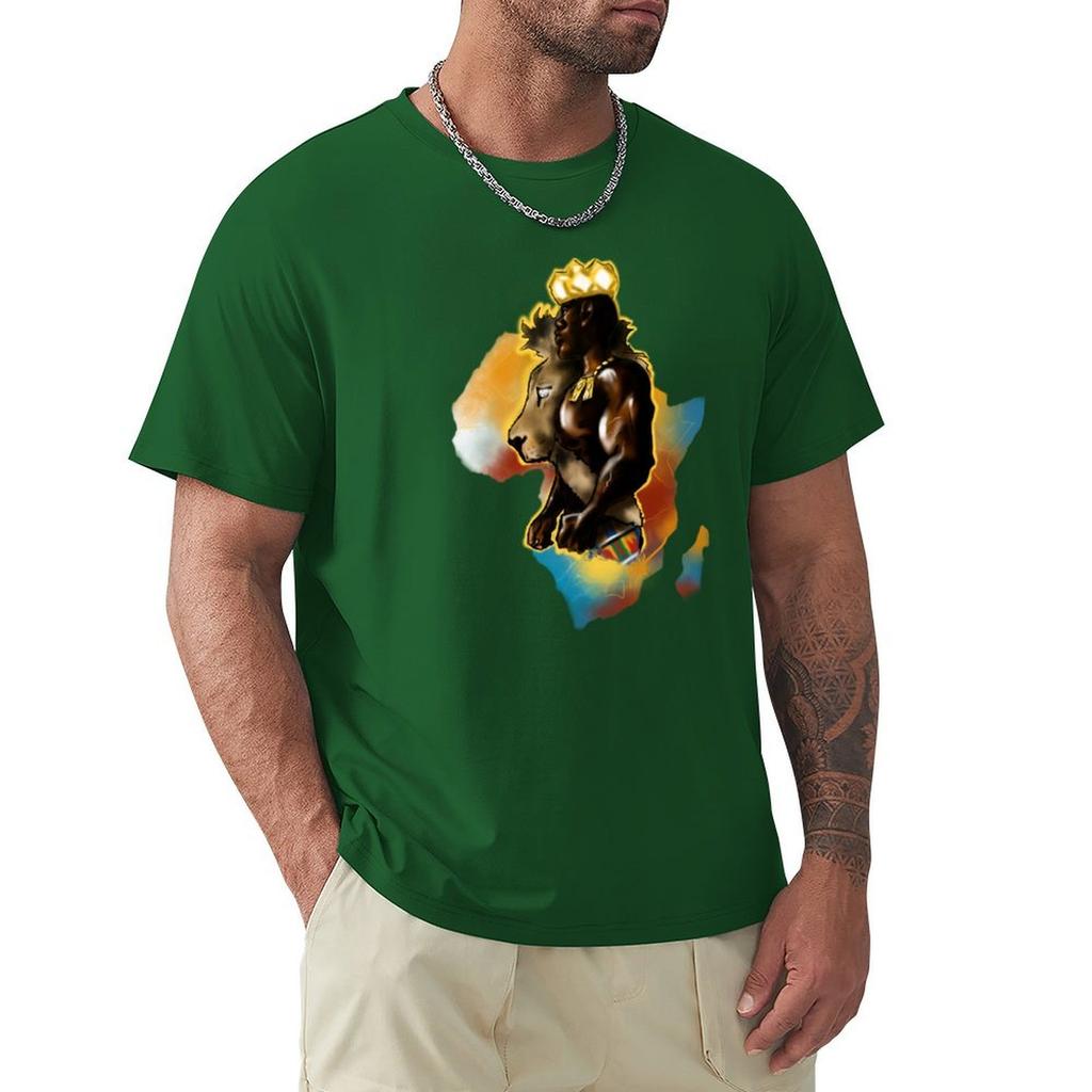 The African King T-Shirt Anime Summer Top Mens Graphic T-Shirts Big And Tall