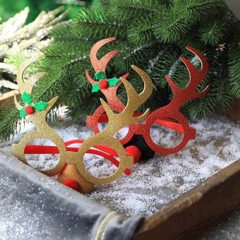 Christmas Party Set: Glasses, Headband, Hair Clips - Cartoon Gift for Kids' Birthdays