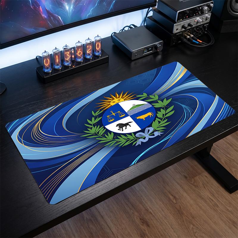 Uruguay Football Crest Mouse Pad, Extended Non Slip Rubber Desk Mat for Gaming Office Laptop Fan Gift