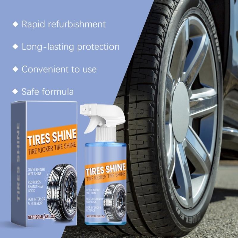 Quick Drying Tire Dressing Tire Shine Sprayer 120ml High Gloss Professional Tyre Shine Tire Coating Sprayer
