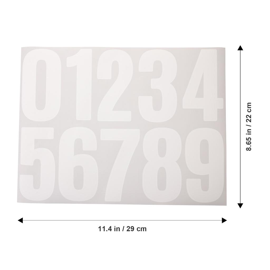 6 Sheets Premium Adhesive Numbers Stickers for Garbage Bins Mailbox Porch Pillars Street Number Signs Outdoor Long-Lasting DIY