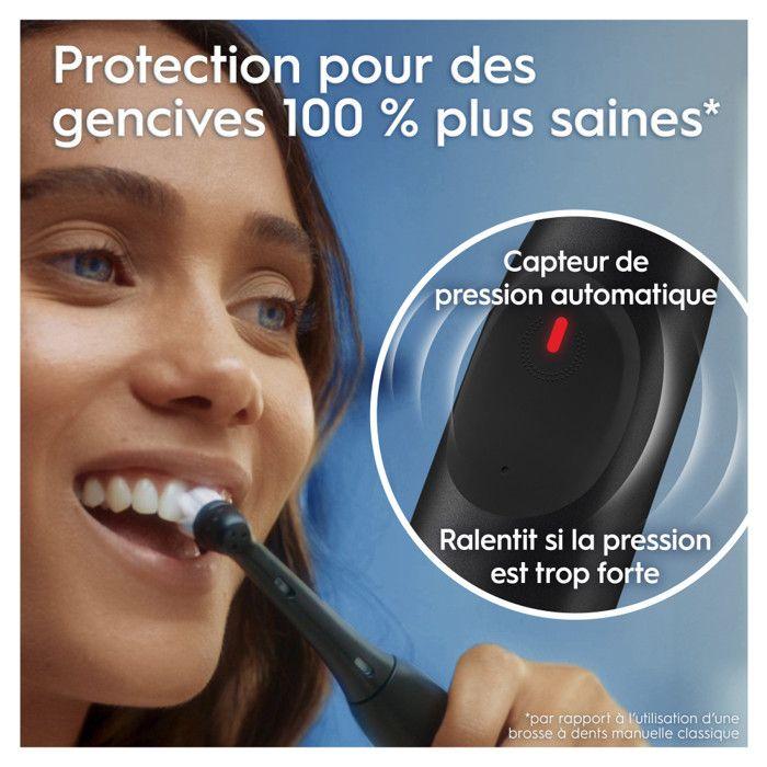Brosse à dents électrique - ORAL-B - iO2 - Noir - 3 modes de brossage - Minuteur 2 minutes