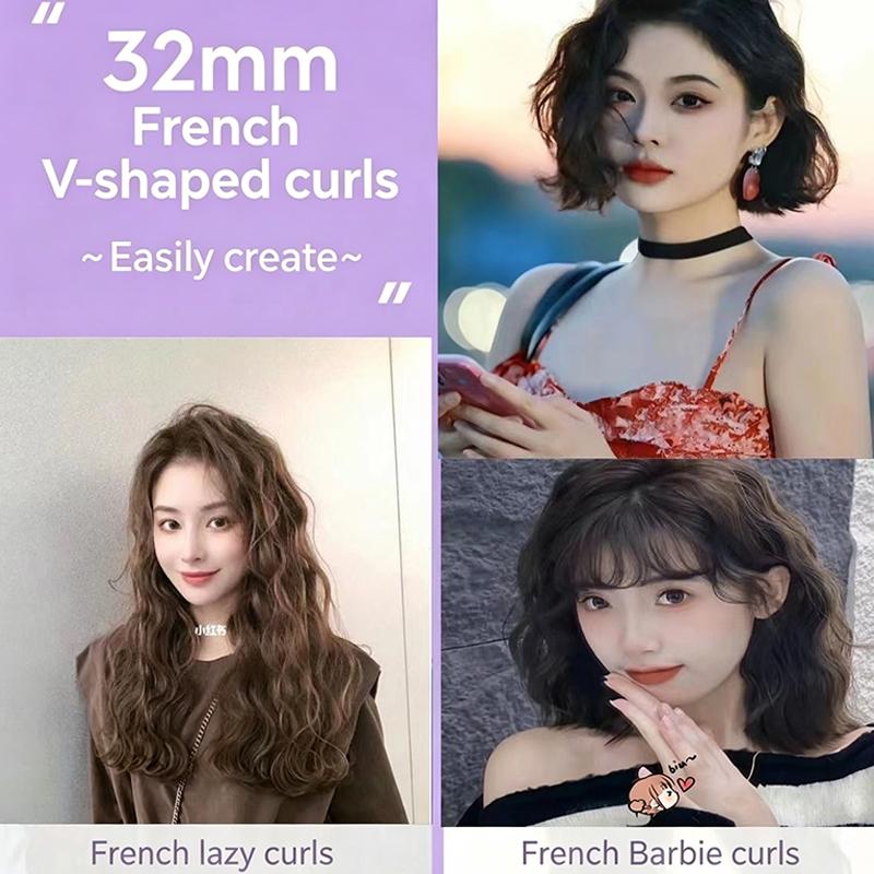 32mm French Large Egg Curl Hair Curler Fast Heating User Friendly Styling Tool for Novice Home Use