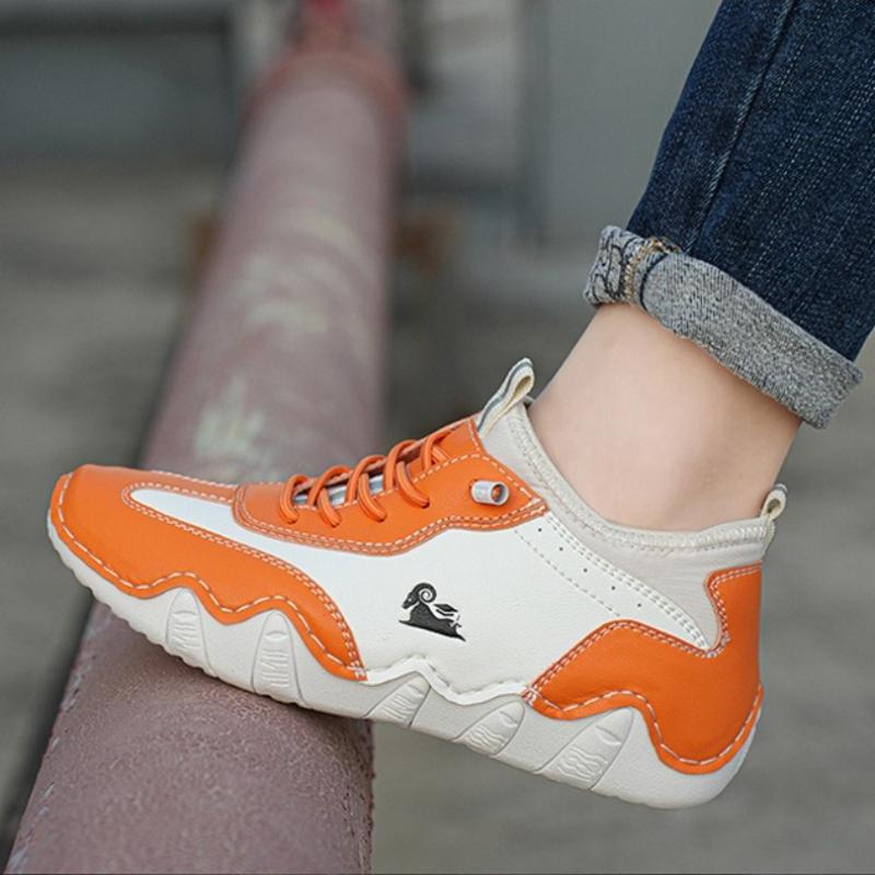 Fashion New 2025 Fashion Design Ankle Boots Madam Outdoor Casual Leather Shoes Breathable Comfortable Autumn Hot Selling Flat Sneakers