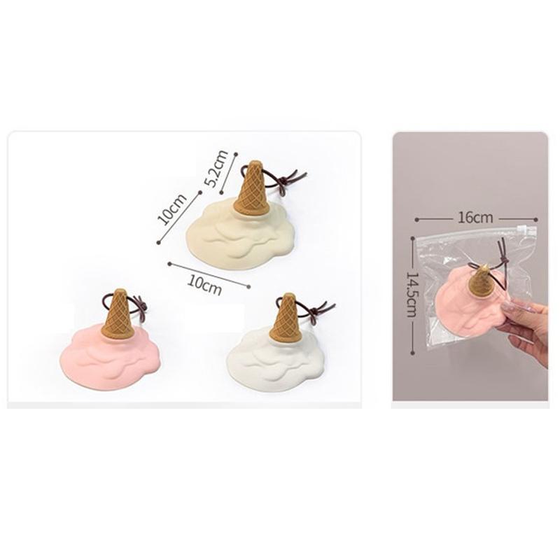 1 Pezzo Tappo Porta a Ventosa Tappo Porta Creativo Gelato Staccabile Appendibile Tampone Anticollisione Protezione Maniglia Porta Casa