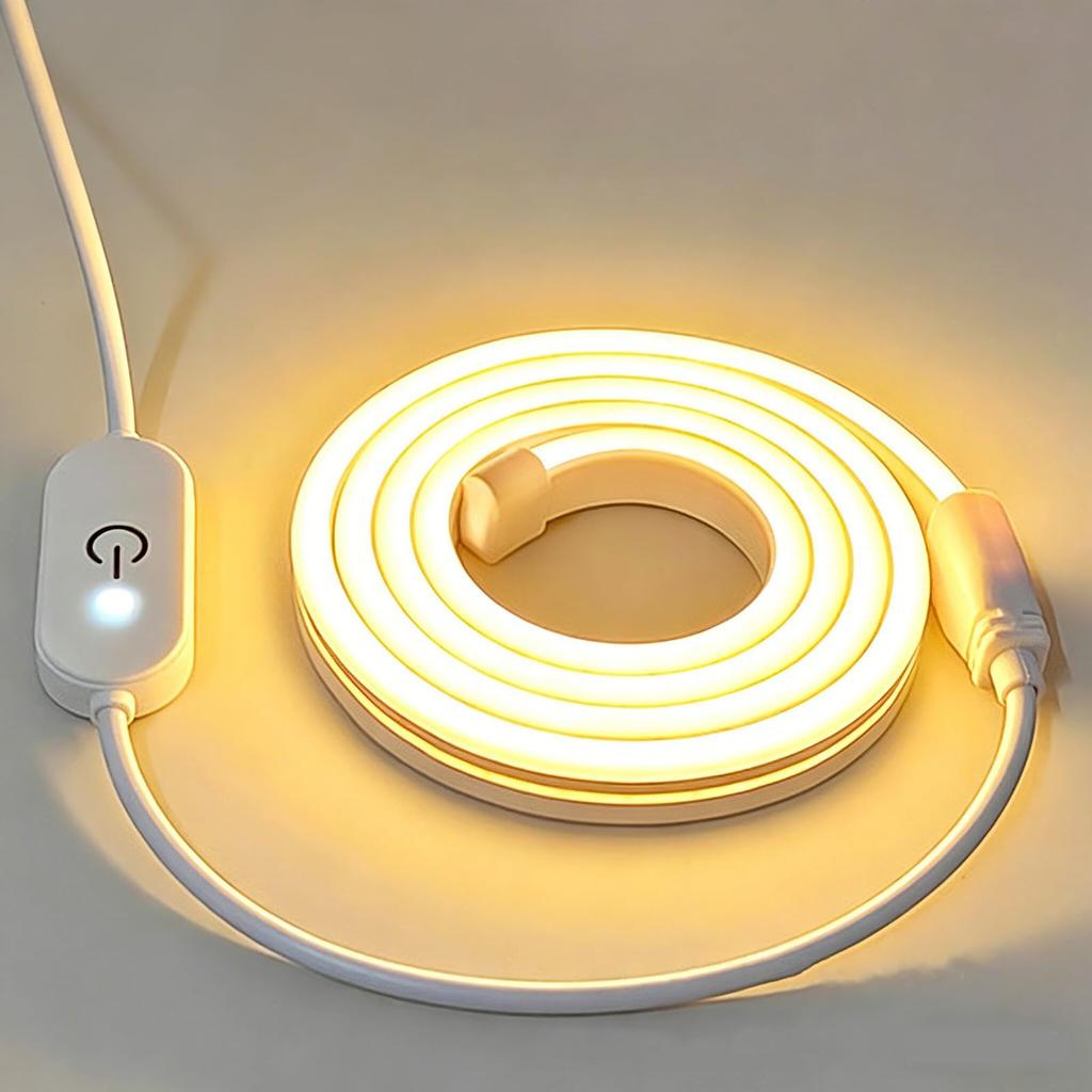 LED Strip Lights, USB 5V, 3000K, Neon Lights, High Brightness, Waterproof, Dimmable, Indirect Lighting