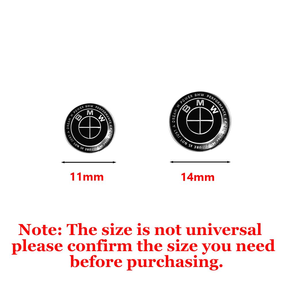 

11/14mm Aluminum Car Key Emblem Sticker Auto Control Key Logo Accessories For BMW 50th M Performance E46 E90 E49 F30 F80 F20 E90 2PCS BMW&11mm