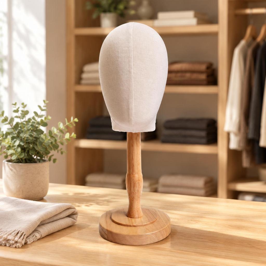 Pin-Able Hat Display Stand Natural Wood for Showrooms, Shelves