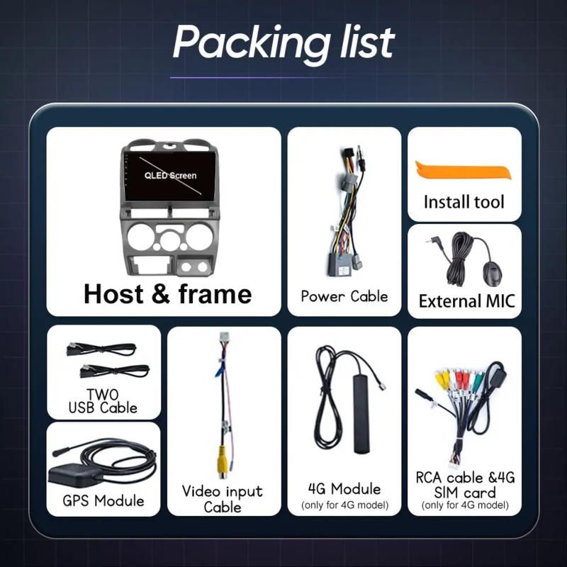 Android 14 4G WIFI Android Auto Car Radio For Isuzu D-Max DMAX 2007 2008 2009 2010 2011 GPS Navigation QLED Player No 2din Din