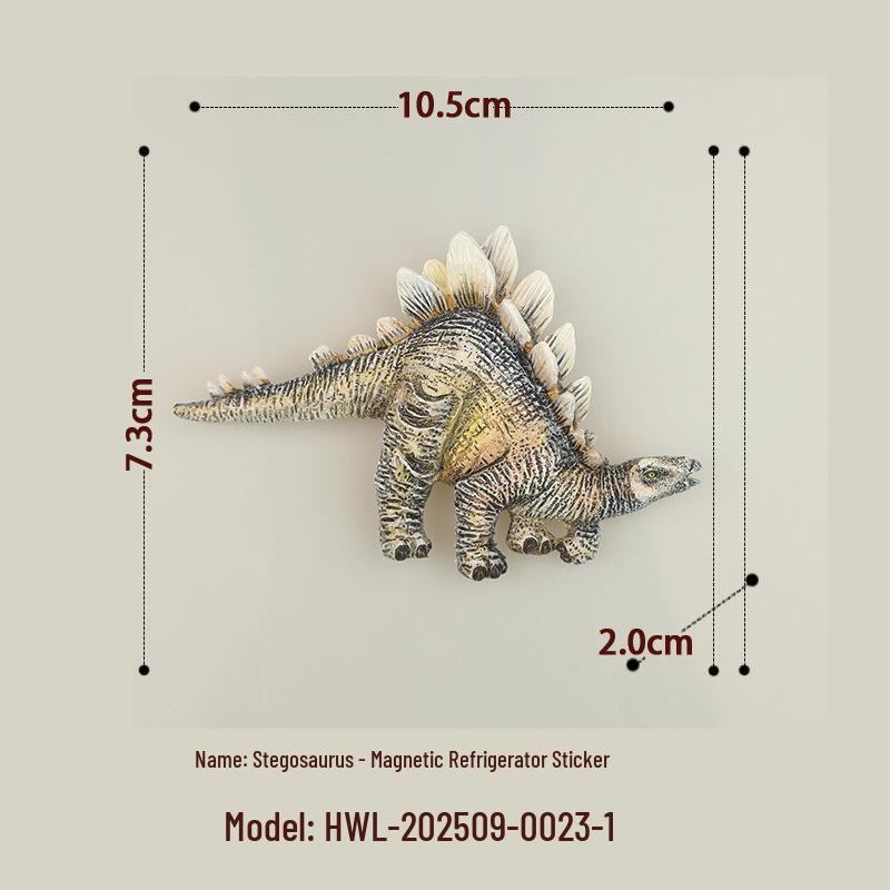3D Stereo Jurassic Dinosaurier Harz Kühlschrankmagnet für Kinder