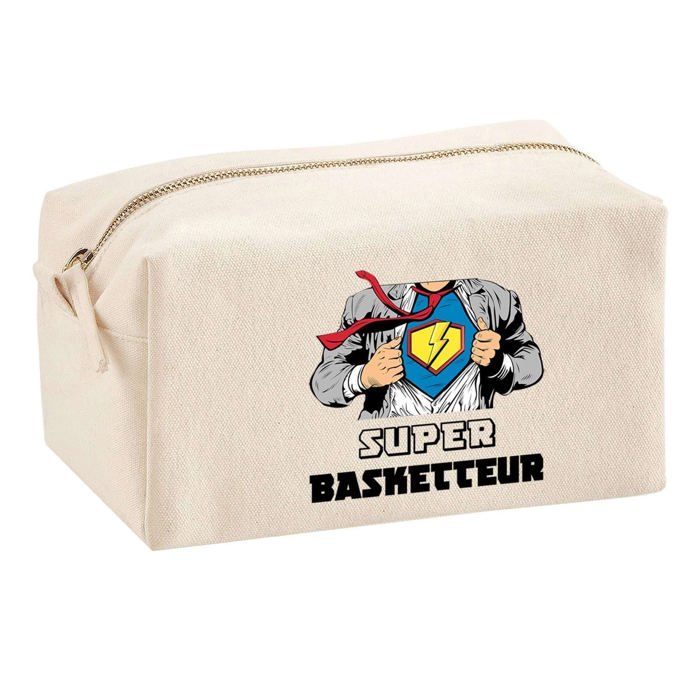 Trousse multifonction Super Basketteur Cadeau Anniversaire Noël Collègue Idée Personnalisé | Trousse Scolaire Fournitures Bureau
