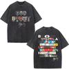 Rapper Bad Bunny Album Cover Washed Vintage T-shirt Debi Tirar Mas Fotos DTMF T Shirts Men Fashion Hip Hop Short Sleeve T-shirts