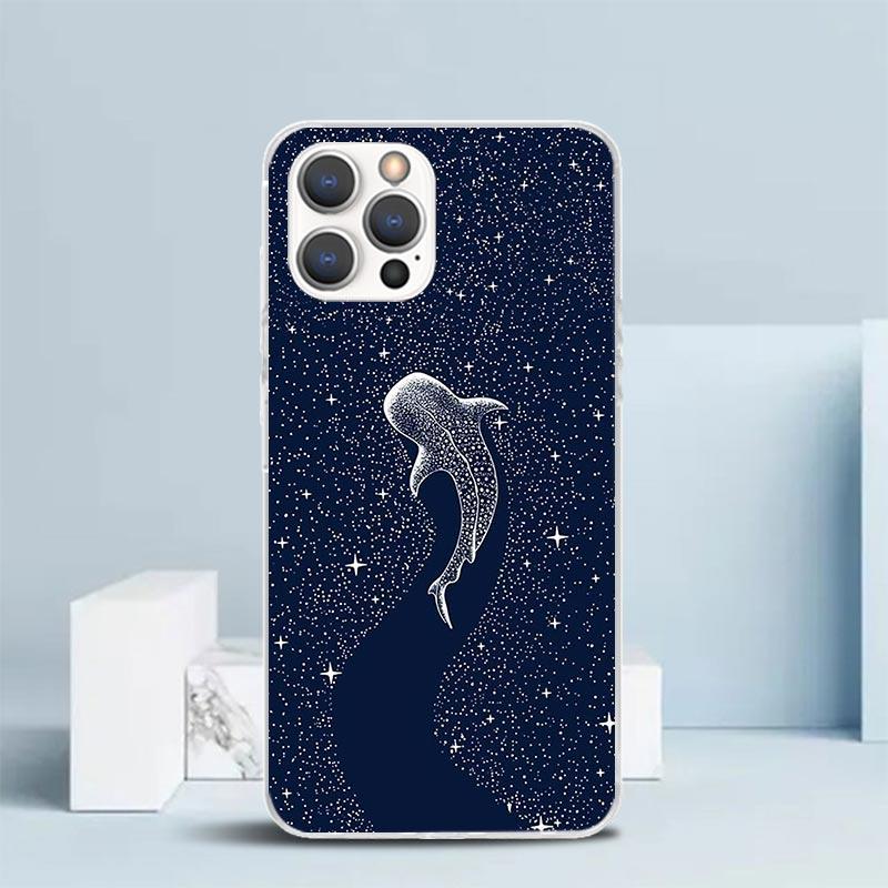 Ocean Whale Shark Soft Cover for iPhone 16 17 Air 15 14 Pro Max 16E Phone Case 13 Mini 12 11 7 SE 8 Print Pattern Fit Cases 16 1