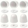 6pcs Universal Toilet Bolt Caps, Round Plastic Push-On Toilet Bowl Bolt Caps Covers, With Extra Washers For Easy Installation