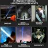 Ultra Bright Dual Light Source White Laser Dual Head TYPE-C Rechargeable Long-range Strong Light Flashlight for Camping