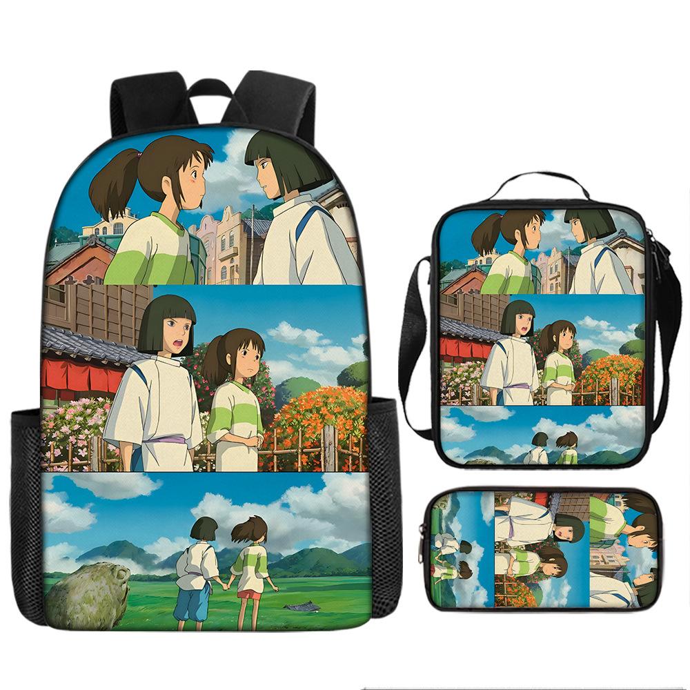 Elementary and Secondary School Students Spirited Away School Bag Hayao Miyazaki Children's Fashion Backpack Waterproof Large Capacity Backpack