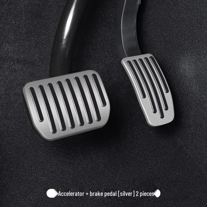 Tesla Model 3/Y Aluminum Alloy Pedal Covers - Accelerator, Brake & Rest Foot Protection