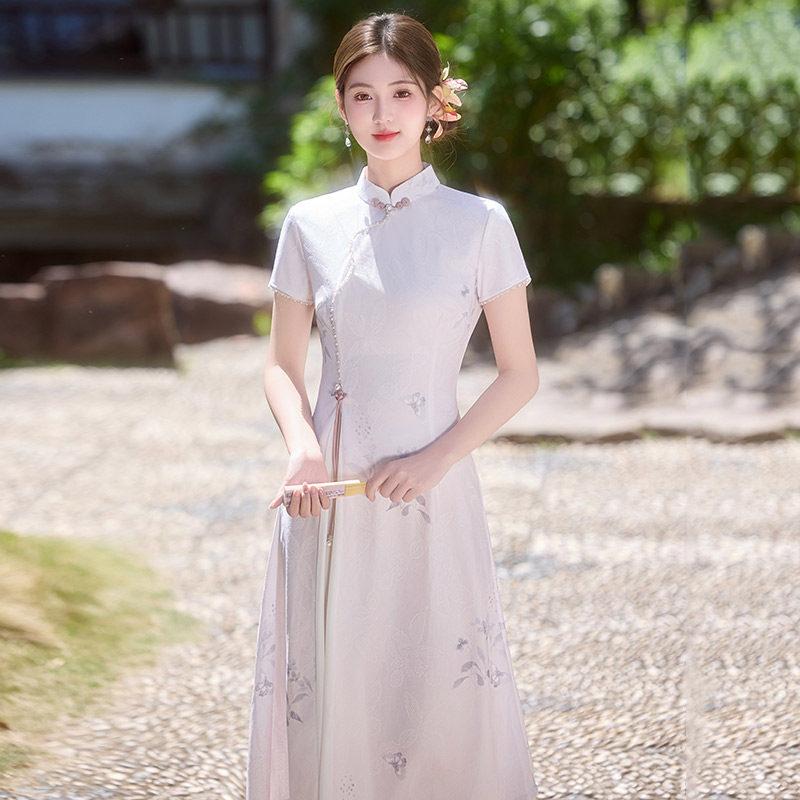 Guofeng new Chinese-style Suzhou long cheongsam improved young 1011 new women's high-end small dress