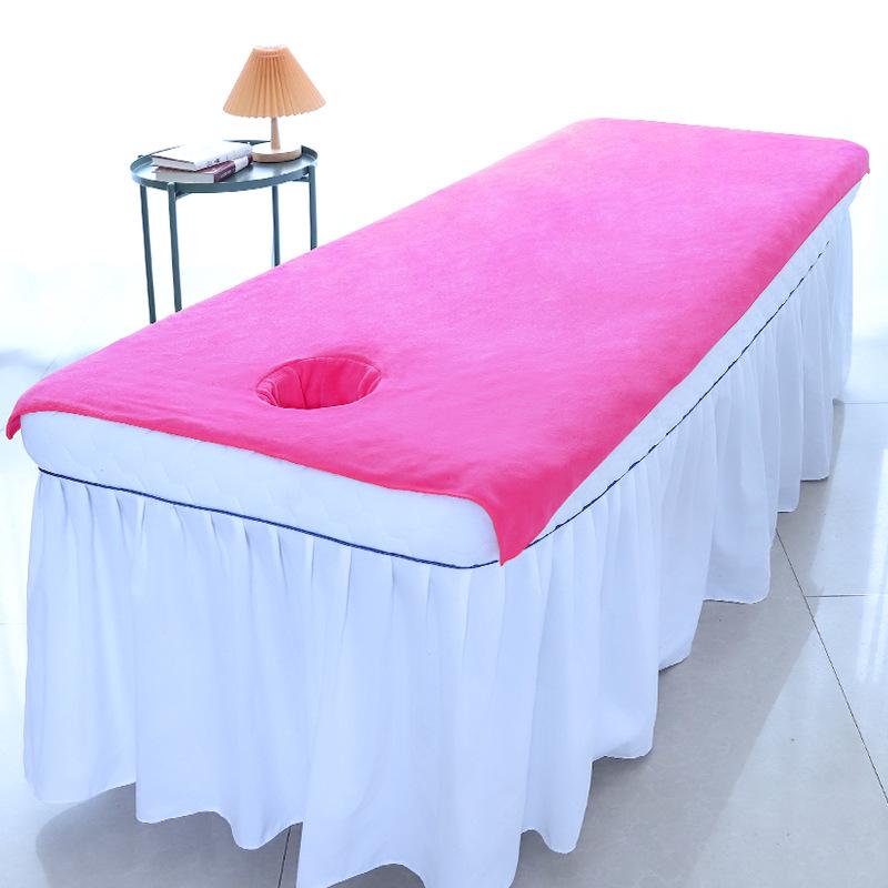 Custom Logo Beauty Salon Massage Bedspread with Face Hole