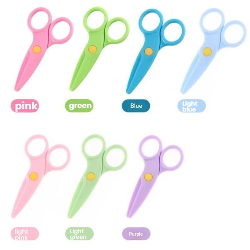 Kids Safe Craft Scissors Rounded Safety Edge 1Pc Portable Set for Toddlers Home DIY Craft Kindergarten Supplies