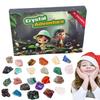 Natural Gemstone Advent Calendar Christmas Advent Calendar Rocks Kids 24 Days Natural Rock Calendar Gemstone Stone Learning Kit