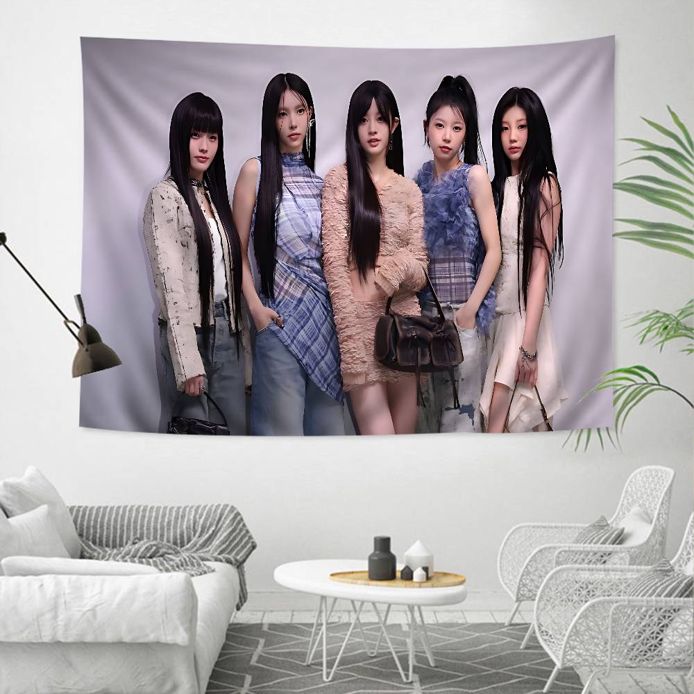 

Popular Famous Band IILLIT Chart Tapestry Art Science Fiction Room Home Decor Cheap Hippie Wall Hanging 74x94cm(29x37in)