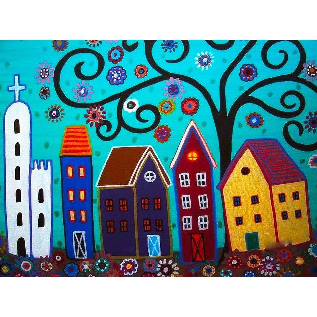 

Алмазная картина Полный набор сверл Абстрактное дерево Пейзаж 5D DIY Алмазное искусство Full Round 20x30CM