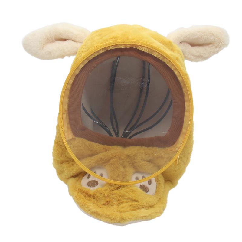 Winter Cute Puppy Scarf Hat Windproof Warm Saliva Protective Hat for Kids Toddlers Winter Hat