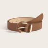 New Women's Semi-circular Buckle, Versatile Basic Leather Semi-circular Belt, Simple PU European and American Fashion Belt