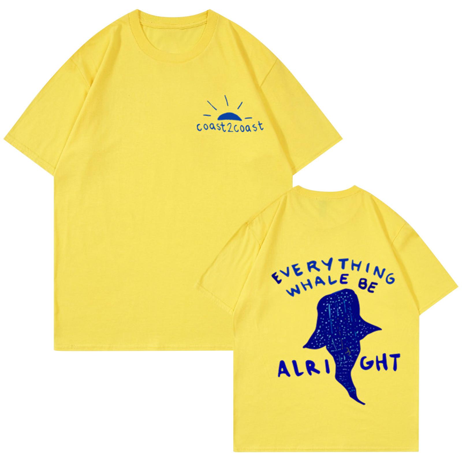 

Футболка унисекс, повседневный свободный топ, удобная футболка с круглым вырезом XL жёлтый